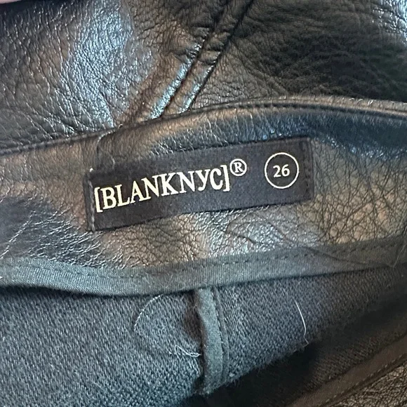 Blank NYC Leather Mini Skirt with Zipper Detail - Picture 3 of 4